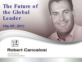 Bob Cancalosi, GE Healthcare CLO